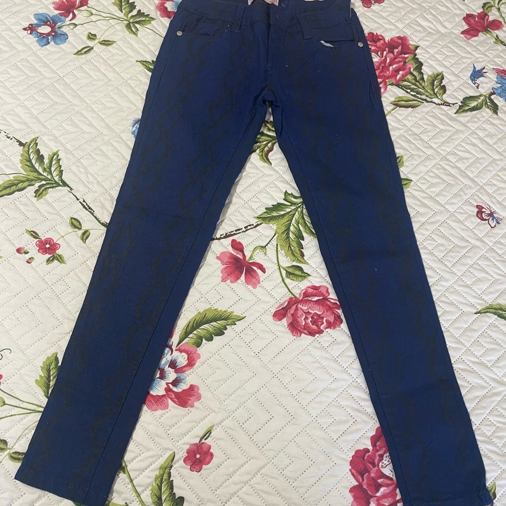 navy blue girls pants size 8.